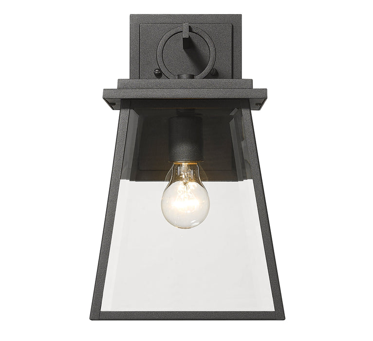 Outdoor Wall Light Z-Lite 521S-BK Black Broughton 1 Light Outdoor Wall Light Z-Lite