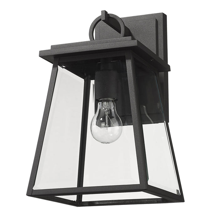 Outdoor Wall Light Z-Lite 521S-BK Black Broughton 1 Light Outdoor Wall Light Z-Lite