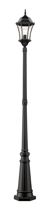 Outdoor Post Mounted Fixture Z-Lite 522MP1-BK Black Wakefield 1 Light Outdoor Post Mounted Fixture Z-Lite