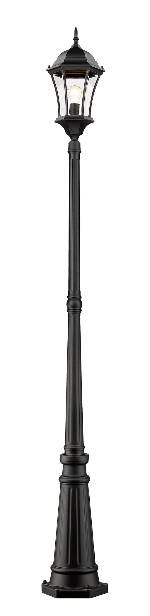 Outdoor Post Mounted Fixture Z-Lite 522MP1-BK Black Wakefield 1 Light Outdoor Post Mounted Fixture Z-Lite