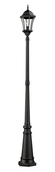 Outdoor Post Mounted Fixture Z-Lite 522MP1-BK Black Wakefield 1 Light Outdoor Post Mounted Fixture Z-Lite