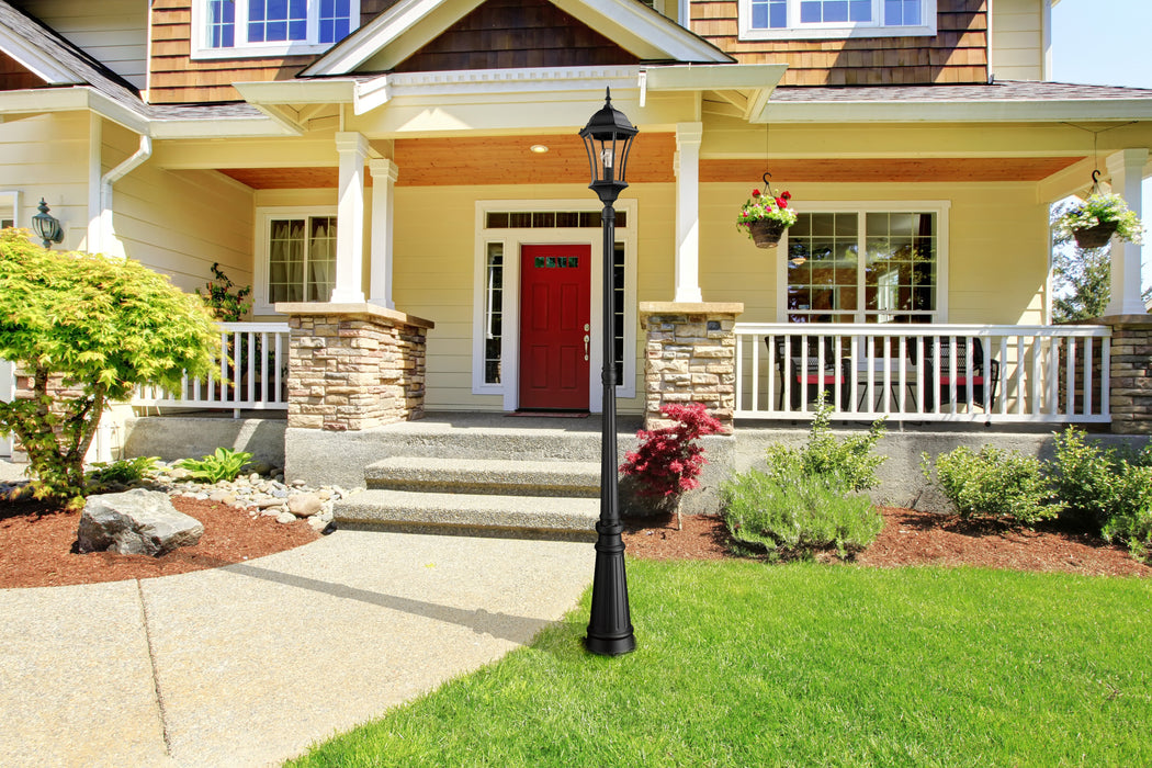 Outdoor Post Mounted Fixture Z-Lite 522MP1-BK Black Wakefield 1 Light Outdoor Post Mounted Fixture Z-Lite