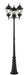 Outdoor Post Mounted Fixture Z-Lite 522MP3-BK Black Wakefield 3 Light Outdoor Post Mounted Fixture Z-Lite