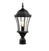 Outdoor Post Mount Fixture Z-Lite 522PHM-BK Black Wakefield 1 Light Outdoor Post Mount Fixture Z-Lite