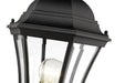 Outdoor Post Mount Fixture Z-Lite 522PHM-BK Black Wakefield 1 Light Outdoor Post Mount Fixture Z-Lite