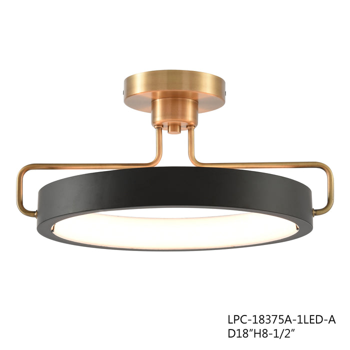 Eurofase 37083-014 Pemberton 18" Brushed Brass LED Pendant Light