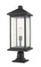 Outdoor Pier Mounted Fixture Z-Lite 531PHBXLR-533PM-BK Black Portland 1 Light Outdoor Pier Mounted Fixture Z-Lite