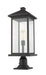Outdoor Pier Mounted Fixture Z-Lite 531PHBXLR-533PM-BK Black Portland 1 Light Outdoor Pier Mounted Fixture Z-Lite