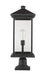 Outdoor Pier Mounted Fixture Z-Lite 531PHBXLR-533PM-BK Black Portland 1 Light Outdoor Pier Mounted Fixture Z-Lite