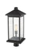 Outdoor Post Mount Fixture Z-Lite 531PHBXLR-BK Black Portland 1 Light Outdoor Post Mount Fixture Z-Lite