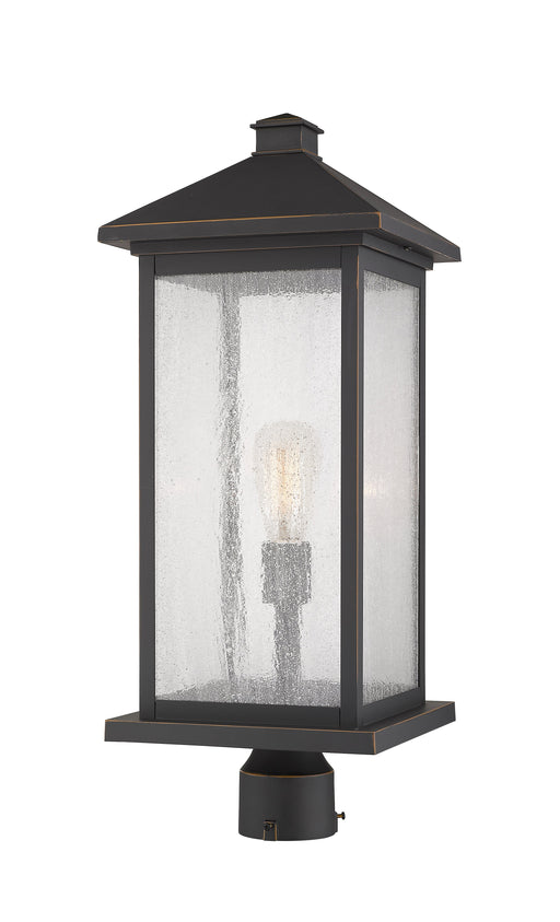 Outdoor Post Mount Fixture Z-Lite 531PHBXLR-ORB Oil Rubbed Bronze Portland 1 Light Outdoor Post Mount Fixture Z-Lite