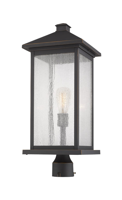 Outdoor Post Mount Fixture Z-Lite 531PHBXLR-ORB Oil Rubbed Bronze Portland 1 Light Outdoor Post Mount Fixture Z-Lite