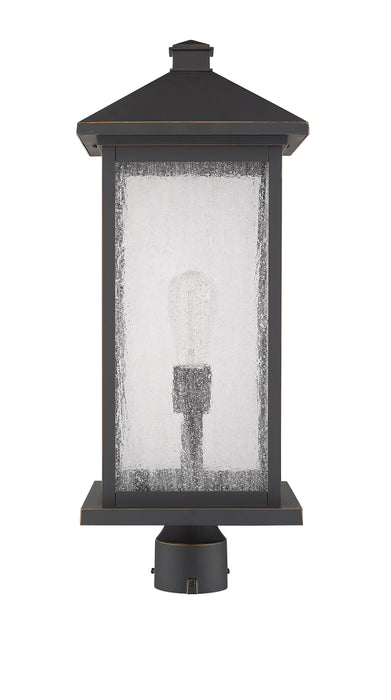 Outdoor Post Mount Fixture Z-Lite 531PHBXLR-ORB Oil Rubbed Bronze Portland 1 Light Outdoor Post Mount Fixture Z-Lite