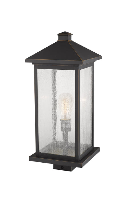 Outdoor Post Mount Fixture Z-Lite 531PHBXLS-ORB Oil Rubbed Bronze Portland 1 Light Outdoor Post Mount Fixture Z-Lite