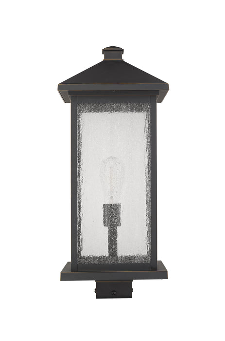 Outdoor Post Mount Fixture Z-Lite 531PHBXLS-ORB Oil Rubbed Bronze Portland 1 Light Outdoor Post Mount Fixture Z-Lite