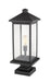 Outdoor Pier Mounted Fixture Z-Lite 531PHBXLS-SQPM-BK Black Portland 1 Light Outdoor Pier Mounted Fixture Z-Lite