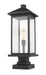 Outdoor Pier Mounted Fixture Z-Lite 531PHBXLS-SQPM-BK Black Portland 1 Light Outdoor Pier Mounted Fixture Z-Lite