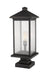 Outdoor Pier Mounted Fixture Z-Lite 531PHBXLS-SQPM-ORB Oil Rubbed Bronze Portland 1 Light Outdoor Pier Mounted Fixture Z-Lite