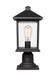 Outdoor Pier Mounted Fixture Z-Lite 531PHMR-533PM-BK Black Portland 1 Light Outdoor Pier Mounted Fixture Z-Lite