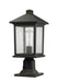Outdoor Pier Mounted Fixture Z-Lite 531PHMR-533PM-ORB Oil Rubbed Bronze Portland 1 Light Outdoor Pier Mounted Fixture Z-Lite