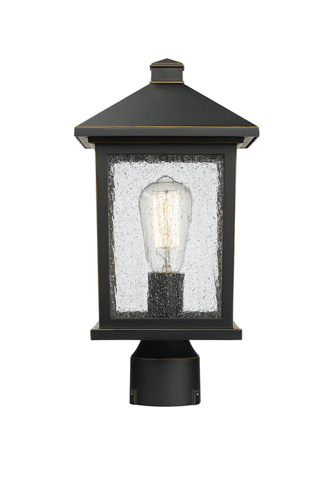Outdoor Post Mount Fixture Z-Lite 531PHMR-ORB Oil Rubbed Bronze Portland 1 Light Outdoor Post Mount Fixture Z-Lite