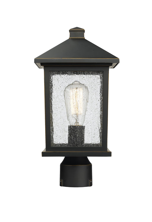 Outdoor Post Mount Fixture Z-Lite 531PHMR-ORB Oil Rubbed Bronze Portland 1 Light Outdoor Post Mount Fixture Z-Lite