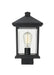 Outdoor Post Mount Fixture Z-Lite 531PHMS-BK Black Portland 1 Light Outdoor Post Mount Fixture Z-Lite