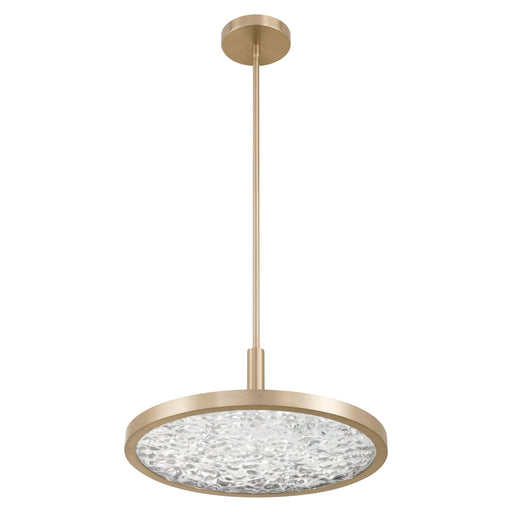 Convertible Pendant Thesis 207418A Courtney 18 inch Champagne Gold 5CCT LED Convertible Pendant with Clear Water Glass THESIS