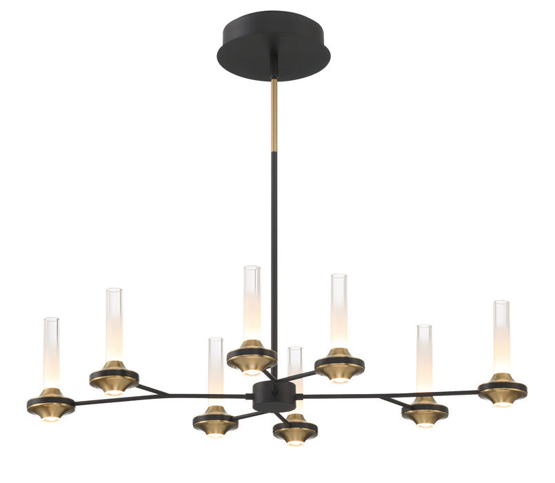 Eurofase 45714-016 Torcia 36" Matte Black LED Chandelier