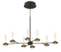 Eurofase 45714-016 Torcia 36" Matte Black LED Chandelier