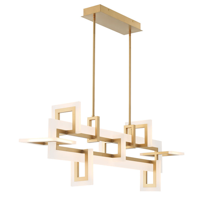 Eurofase 45719-011 Inizio 48" Matte Gold LED Chandelier