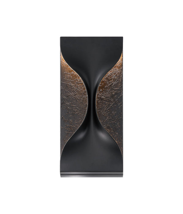 Eurofase 48971-010 Shayla 14" Sysal Gold Black Mix LED Outdoor Wall Light