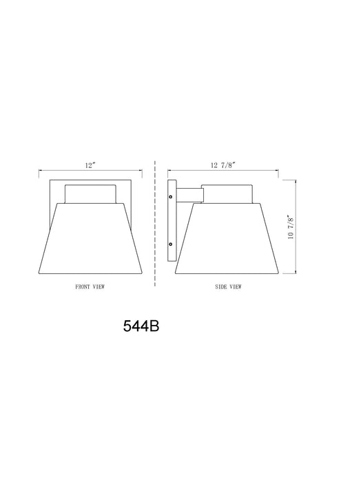 Outdoor Wall Light Z-Lite 544B-BK-LED Black Asher 1 Light Outdoor Wall Light Z-Lite