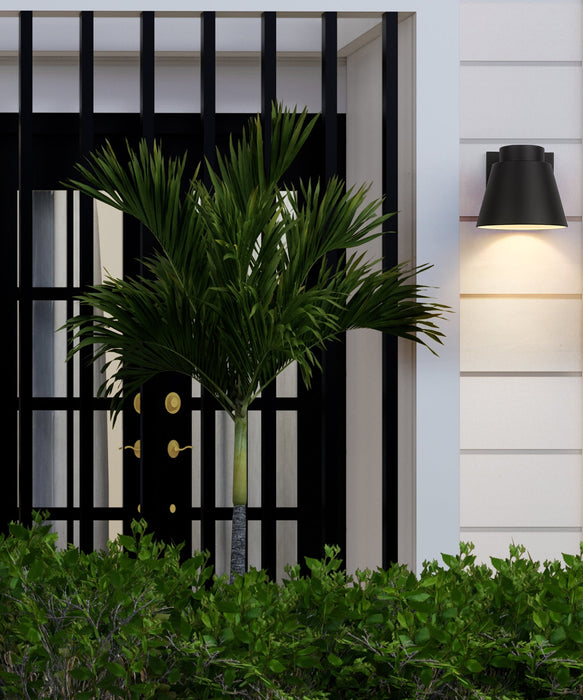 Outdoor Wall Light Z-Lite 544B-BK-LED Black Asher 1 Light Outdoor Wall Light Z-Lite