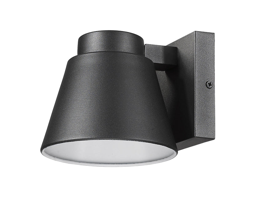 Outdoor Wall Light Z-Lite 544S-BK-LED Black Asher 1 Light Outdoor Wall Light Z-Lite