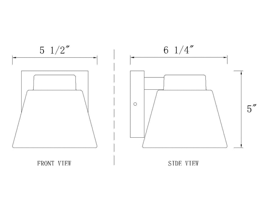 Outdoor Wall Light Z-Lite 544S-ORBZ-LED Outdoor Rubbed Bronze Asher 1 Light Outdoor Wall Light Z-Lite