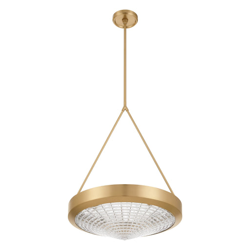 Pendant Light Thesis 207427A Agate 20 inch 4 light Champagne Gold Pendant Light with Clear Holophane Glass Shade THESIS