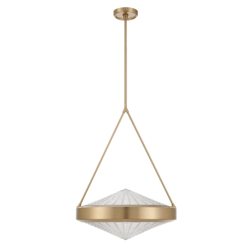 Pendant Light Thesis 207427A Agate 20 inch 4 light Champagne Gold Pendant Light with Clear Holophane Glass Shade THESIS