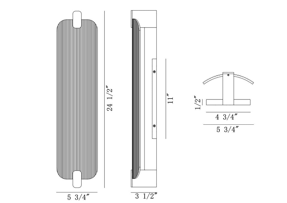 Eurofase 50062-010 Neoness 25" Matte Black LED Outdoor Wall Light