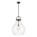 Pendant Light Thesis 207645A Mansfield 18 inch 1 light Matte Black Pendant Light with Clear Glass Shade THESIS