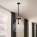 Pendant Light Thesis 207645A Mansfield 18 inch 1 light Matte Black Pendant Light with Clear Glass Shade THESIS
