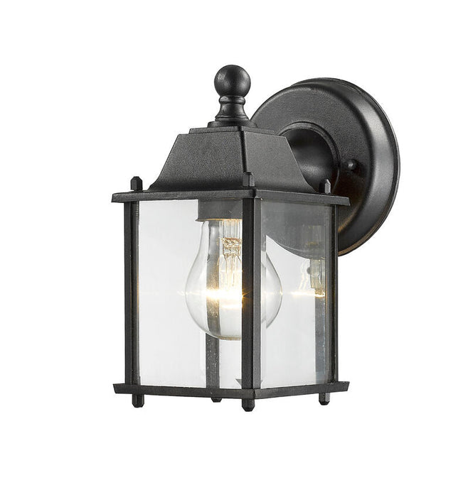 Outdoor Wall Light Z-Lite 551BK Black Waterdown 1 Light Outdoor Wall Light Z-Lite