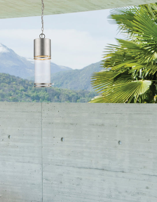 Outdoor Chain Mount Ceiling Fixture Z-Lite 553CHB-BA-LED Brushed Aluminum Luminata 1 Light Outdoor Chain Mount Ceiling Fixture Z-Lite