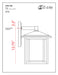 Outdoor Wall Light Z-Lite 554B-ORB Oil Rubbed Bronze Aspen 1 Light Outdoor Wall Light Z-Lite