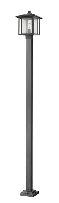 Outdoor Post Mounted Fixture Z-Lite 554PHBS-536P-BK Black Aspen 1 Light Outdoor Post Mounted Fixture Z-Lite