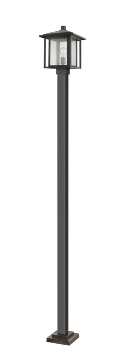Outdoor Post Mounted Fixture Z-Lite 554PHBS-536P-ORB Oil Rubbed Bronze Aspen 1 Light Outdoor Post Mounted Fixture Z-Lite