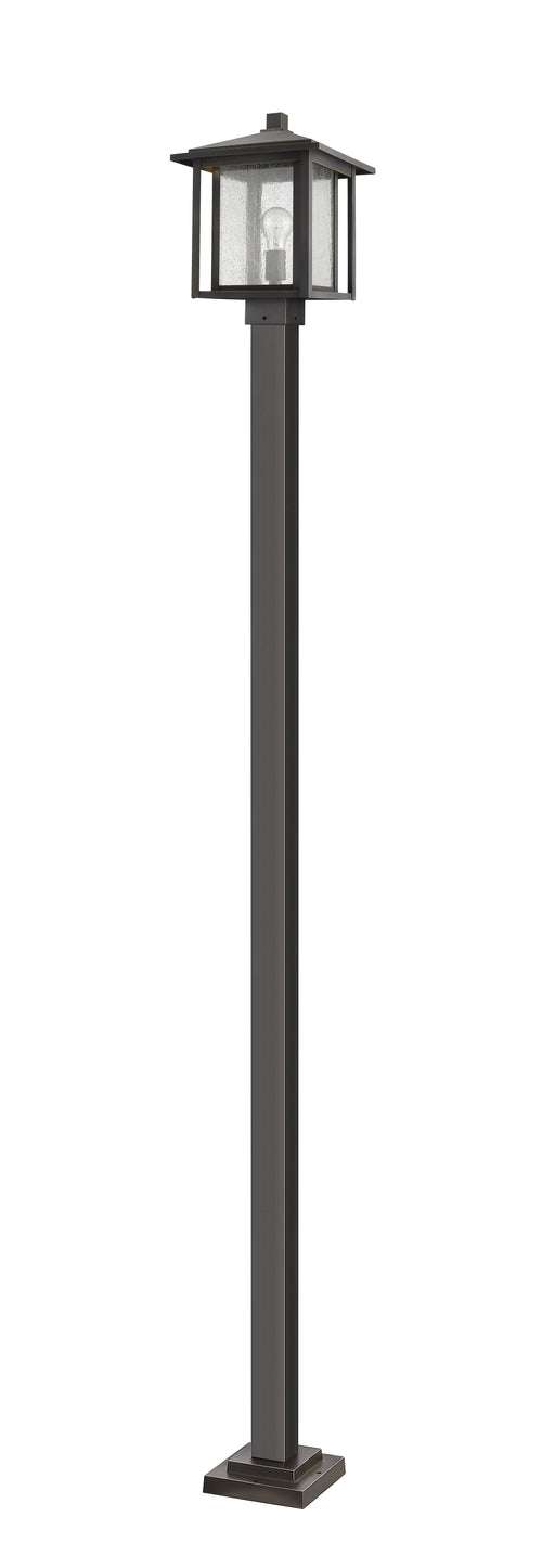 Outdoor Post Mounted Fixture Z-Lite 554PHBS-536P-ORB Oil Rubbed Bronze Aspen 1 Light Outdoor Post Mounted Fixture Z-Lite