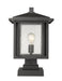 Outdoor Pier Mounted Fixture Z-Lite 554PHBS-SQPM-BK Black Aspen 1 Light Outdoor Pier Mounted Fixture Z-Lite