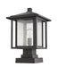 Outdoor Pier Mounted Fixture Z-Lite 554PHBS-SQPM-BK Black Aspen 1 Light Outdoor Pier Mounted Fixture Z-Lite