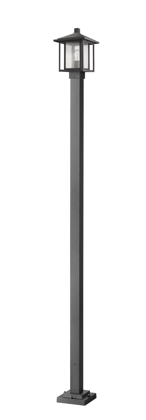 Outdoor Post Mounted Fixture Z-Lite 554PHMS-536P-BK Black Aspen 1 Light Outdoor Post Mounted Fixture Z-Lite